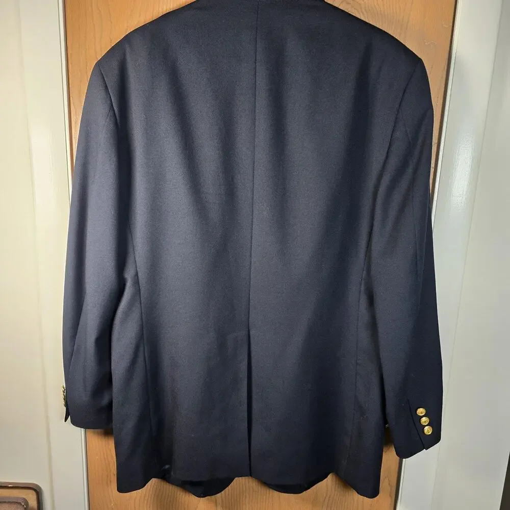 Brooks Brothers Blazer 44 Long Wool Gold Buttons USA